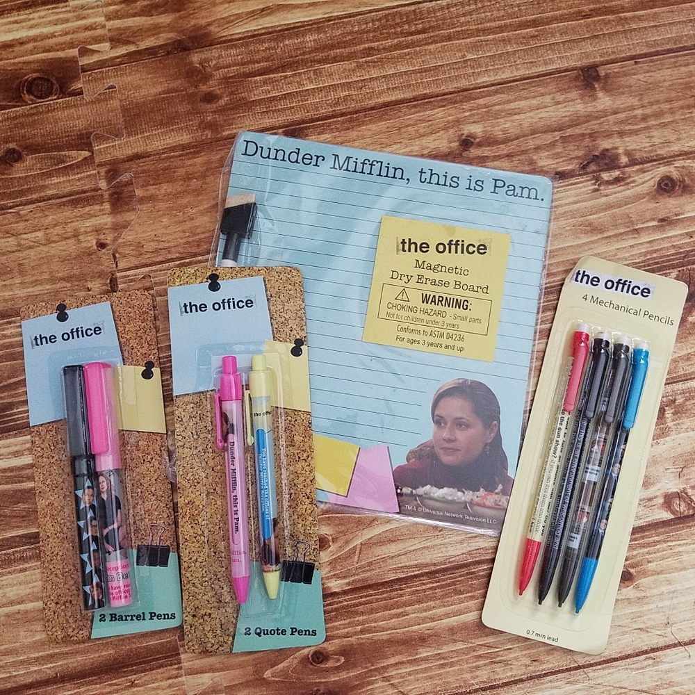 The Office Pam Magnetic Dry Eraser Board Pens Mechanical Pencil Set NBC